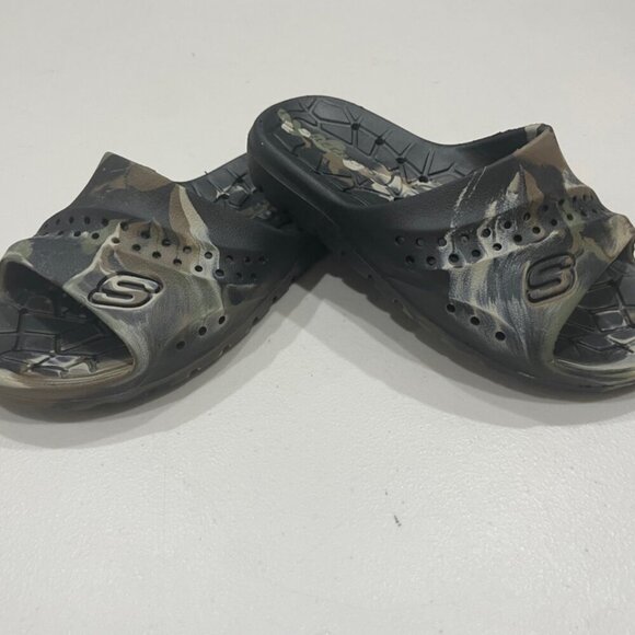 SKECHERS CAMOUFLAGE SLIDES KIDS SZ 12 RANGER CAMO SLIDE ON VERSATILE COMFORT - Picture 4 of 14